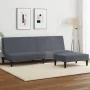 Sofá cama de 2 plazas con taburete terciopelo gris oscuro de , Sofás - Ref: Foro24-3216232, Precio: 281,33 €, Descuento: %