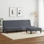 Sofá cama de 2 plazas con taburete terciopelo gris oscuro de , Sofás - Ref: Foro24-3216232, Precio: 281,33 €, Descuento: %