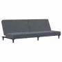 Sofá cama de 2 plazas con taburete terciopelo gris oscuro de , Sofás - Ref: Foro24-3216232, Precio: 281,33 €, Descuento: %