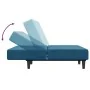 Sofá cama de 2 plazas con taburete terciopelo azul de , Sofás - Ref: Foro24-3216230, Precio: 294,32 €, Descuento: %