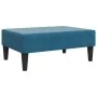 Sofá cama de 2 plazas con taburete terciopelo azul de , Sofás - Ref: Foro24-3216230, Precio: 294,32 €, Descuento: %