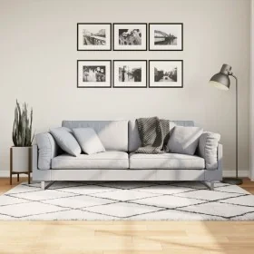 Alfombra de pelo largo moderna PAMPLONA crema y negro 140x200cm de , Alfombras - Ref: Foro24-375367, Precio: 73,70 €, Descuen...