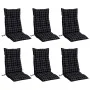 Cojines para silla respaldo alto 6 uds tela a cuadros negro de , Cojines para sillas y sofás - Ref: Foro24-377652, Precio: 11...