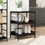 Carrito de cocina madera de ingeniería negro 60x41x80,5 cm by , Kitchen and dining carts - Ref: Foro24-842401, Price: 82,86 €...