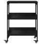 Carrito de cocina madera de ingeniería negro 60x41x80,5 cm by , Kitchen and dining carts - Ref: Foro24-842401, Price: 82,86 €...