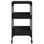 Carrito de cocina madera de ingeniería negro 60x41x80,5 cm by , Kitchen and dining carts - Ref: Foro24-842401, Price: 82,86 €...