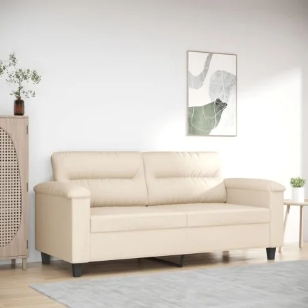 Sofá de 2 plazas de tela de microfibra beige 140 cm de , Sofás - Ref: Foro24-359566, Precio: 291,79 €, Descuento: %