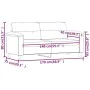 Sofá de 2 plazas de tela de microfibra beige 140 cm de , Sofás - Ref: Foro24-359566, Precio: 291,79 €, Descuento: %