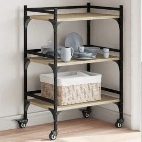 Sonoma oak engineered wood kitchen cart 50x35x75.5 cm by , Kitchen and dining carts - Ref: Foro24-842347, Price: 58,36 €, Dis...