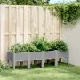 Jardinera con patas PP gris claro 160x40x42 cm de , Maceteros y jardineras - Ref: Foro24-367902, Precio: 89,49 €, Descuento: %
