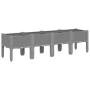 Jardinera con patas PP gris claro 160x40x42 cm de , Maceteros y jardineras - Ref: Foro24-367902, Precio: 89,49 €, Descuento: %