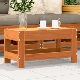 Pine wood garden stool wax brown 62x30x32 cm by , Modular outdoor sofas - Ref: Foro24-844895, Price: 41,59 €, Discount: %