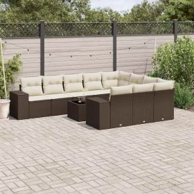 Set de sofás de jardín 11 pzas cojines ratán sintético marrón de , Conjuntos de jardín - Ref: Foro24-3223102, Precio: 726,57 ...