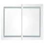 Armario de baño con espejo LED gris brillante 80x12x68 cm de vidaXL, Tocadores de baño - Ref: Foro24-326514, Precio: 160,05 €...