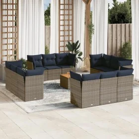 Set sofás de jardín con cojines 13 piezas ratán sintético gris de , Conjuntos de jardín - Ref: Foro24-3255872, Precio: 1,00 €...