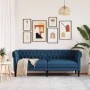 Sofá Chesterfield de 3 plazas tela azul de , Sofás - Ref: Foro24-372562, Precio: 328,56 €, Descuento: %