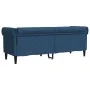 Sofá Chesterfield de 3 plazas tela azul de , Sofás - Ref: Foro24-372562, Precio: 328,56 €, Descuento: %