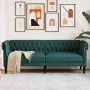 Sofá Chesterfield de 3 plazas tela verde oscuro de , Sofás - Ref: Foro24-372560, Precio: 344,02 €, Descuento: %