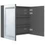 Armario de baño con espejo LED gris brillante 80x12x68 cm de vidaXL, Tocadores de baño - Ref: Foro24-326514, Precio: 160,05 €...