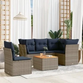 Set de sofás de jardín 6 pzas con cojines ratán sintético gris de , Conjuntos de jardín - Ref: Foro24-3255977, Precio: 431,66...