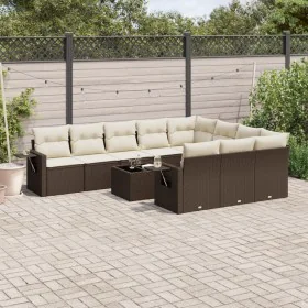 Set de sofás de jardín 11 pzas cojines ratán sintético marrón de , Conjuntos de jardín - Ref: Foro24-3220702, Precio: 714,36 ...