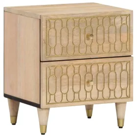 Mesitas de noche 2 uds madera maciza de mango 40x33x46 cm de , Mesitas de noche - Ref: Foro24-358247, Precio: 134,61 €, Descu...