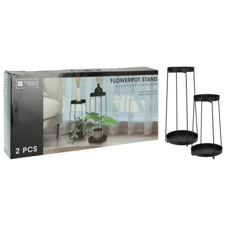 H&S Collection Soporte para macetas 2 piezas metal negro de , Soportes para macetas - Ref: Foro24-447563, Precio: 28,70 €, De...