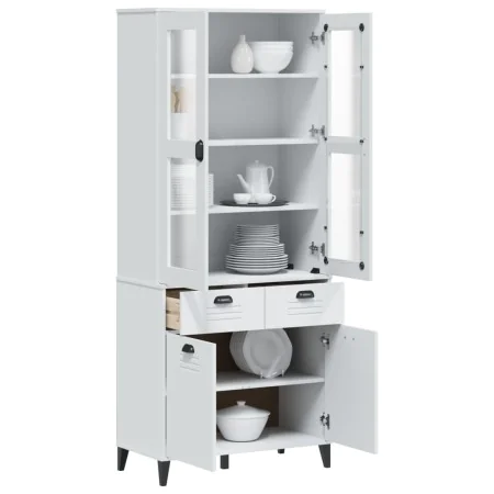 Aparador alto VIKEN madera maciza de pino blanco 80x40x190 cm de , Aparadores - Ref: Foro24-3207147, Precio: 334,02 €, Descue...
