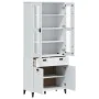 Aparador alto VIKEN madera maciza de pino blanco 80x40x190 cm de , Aparadores - Ref: Foro24-3207147, Precio: 334,02 €, Descue...