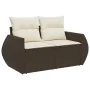 Set aus 6-teiligen Gartensofas und Kissen, synthetisches Rattanbraun von , Modulare Sofas für den Außenbereich - Ref: Foro24-...