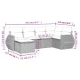 Set aus 6-teiligen Gartensofas und Kissen, synthetisches Rattanbraun von , Modulare Sofas für den Außenbereich - Ref: Foro24-...