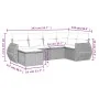 Set of 6-piece garden sofas and cushions synthetic rattan brown by , Modular outdoor sofas - Ref: Foro24-3221662, Price: 419,...