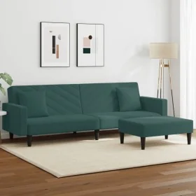 Juego de sofás con cojines 2 piezas terciopelo verde oscuro de , Sofás - Ref: Foro24-3216270, Precio: 327,41 €, Descuento: %