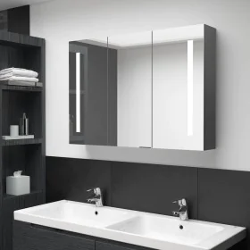 Mueble de baño con espejo LED 89x14x62 cm de vidaXL, Tocadores de baño - Ref: Foro24-326527, Precio: 162,09 €, Descuento: %