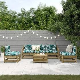 Juego de muebles jardín 6 pzas y cojines madera pino impregnada by , Garden sets - Ref: Foro24-3250735, Price: 558,35 €, Disc...