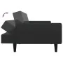 Sofá cama de 2 plazas con taburete terciopelo negro de , Sofás - Ref: Foro24-3216253, Precio: 346,89 €, Descuento: %