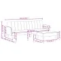Sofá cama de 2 plazas con taburete terciopelo negro de , Sofás - Ref: Foro24-3216253, Precio: 346,89 €, Descuento: %