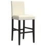 Taburetes altos 2 uds madera maciza de caucho y cuero sintético de , Taburetes de cocina - Ref: Foro24-4006185, Precio: 124,5...