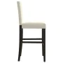 Taburetes altos 2 uds madera maciza de caucho y cuero sintético de , Taburetes de cocina - Ref: Foro24-4006185, Precio: 124,5...