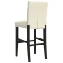 Taburetes altos 2 uds madera maciza de caucho y cuero sintético de , Taburetes de cocina - Ref: Foro24-4006185, Precio: 124,5...