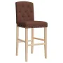 Taburetes altos 2 uds madera maciza de caucho y tela de , Taburetes de cocina - Ref: Foro24-4006203, Precio: 86,01 €, Descuen...