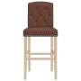 Taburetes altos 2 uds madera maciza de caucho y tela de , Taburetes de cocina - Ref: Foro24-4006203, Precio: 86,01 €, Descuen...