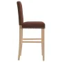 Taburetes altos 2 uds madera maciza de caucho y tela de , Taburetes de cocina - Ref: Foro24-4006203, Precio: 86,01 €, Descuen...