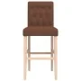 Taburetes altos 2 uds madera maciza de caucho y tela de , Taburetes de cocina - Ref: Foro24-4006217, Precio: 93,42 €, Descuen...