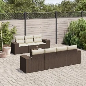 Set sofás de jardín 8 piezas y cojines ratán sintético marrón by , Modular outdoor sofas - Ref: Foro24-3222332, Price: 565,51...
