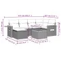 Set de sofás de jardín 7 pzas con cojines ratán sintético negro by , Garden sets - Ref: Foro24-3227023, Price: 519,02 €, Disc...