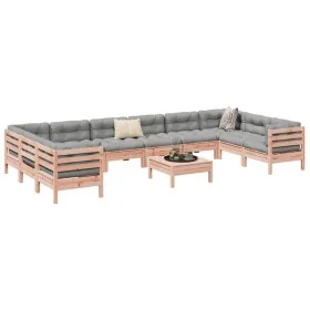 Set de sofás jardín 11 pzas con cojines madera de abeto Douglas de , Conjuntos de jardín - Ref: Foro24-3299649, Precio: 926,6...
