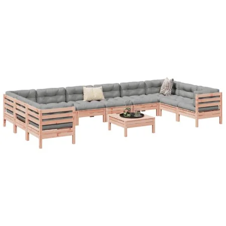 Set de sofás jardín 11 pzas con cojines madera de abeto Douglas de , Conjuntos de jardín - Ref: Foro24-3299649, Precio: 926,6...