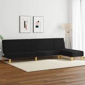 Juego de sofás 2 piezas tela negro by , Sofas - Ref: Foro24-3216293, Price: 383,07 €, Discount: %