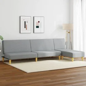 Set of 2 piece sofas light gray fabric by , Sofas - Ref: Foro24-3216291, Price: 383,03 €, Discount: %